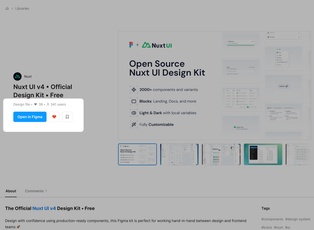 Open and duplicate the Nuxt UI Figma design kit